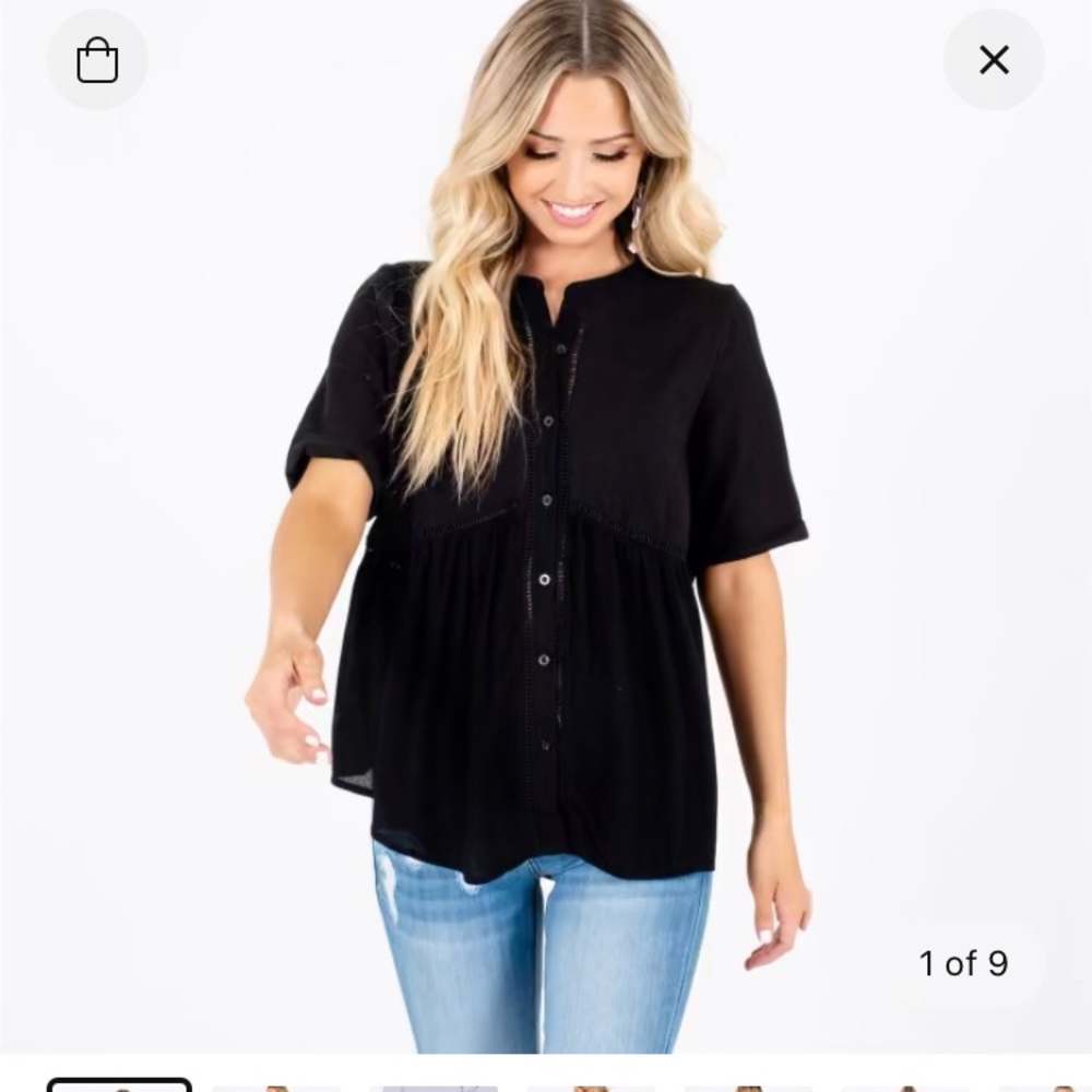 Black flowy shirt